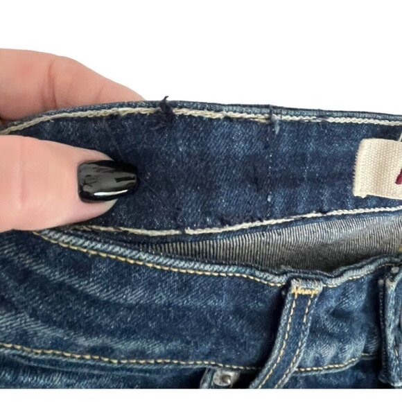 Amo Women's Sz 24 Twist Cropped Jeans in True Blue - Picture 9 of 12